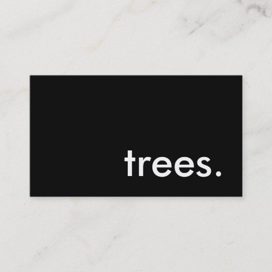 Carte De Visite arbres. (Devant)