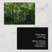 Carte De Visite Arbres à bouleau d'argent, Mini photo (Devant / Derrière)