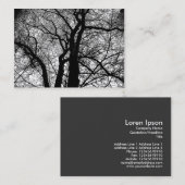Carte De Visite Arbres à Contraste Élevé (Devant / Derrière)