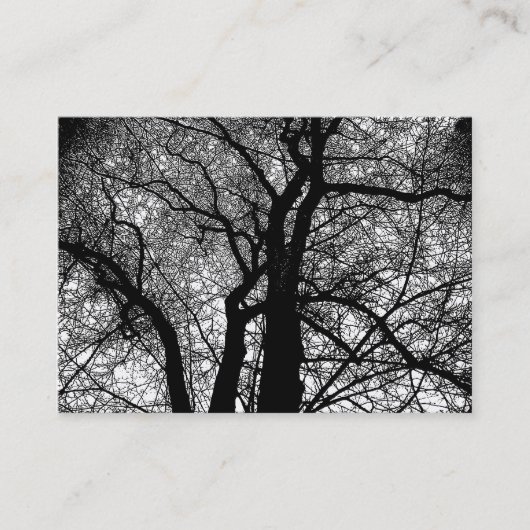 Carte De Visite Arbres à Contraste Élevé (Devant)