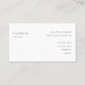 Carte De Visite Arbres À feuillage persistant gris vert Élégant Pr (Dos)