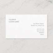 Carte De Visite Arbres À feuillage persistant verts Élégant profes (Dos)