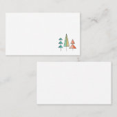 Carte De Visite arbres arc-en-ciel modernes du milieu du siècle ro (Devant / Derrière)