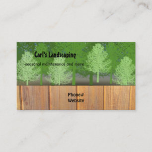 Carte De Visite Arbres avec clôture de cèdre Design de paysage