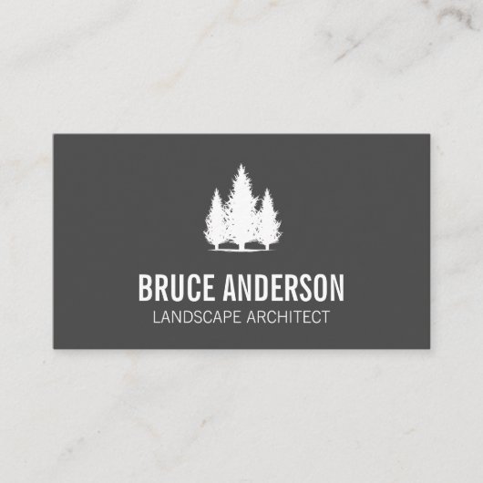 Carte De Visite Arbres boisés (Devant)