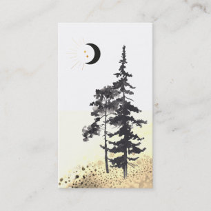 Carte De Visite *~* Arbres Crescent Moon Gold Stars Poutres Lunes