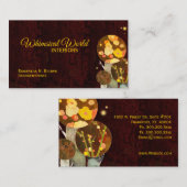 Carte De Visite Arbres d'automne Concepteur intérieur (Devant / Derrière)