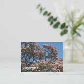 Carte De Visite Arbres de Magnolia en fleurs (Debout devant)