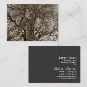 Carte De Visite Arbres d'hiver au début du printemps - Sepia (Devant / Derrière)