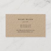 Carte De Visite Arbres d'or Peinture de maquillage rustique de kra (Dos)