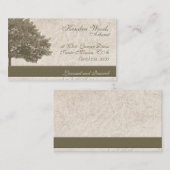 Carte De Visite Arbres en papier bronzage (Devant / Derrière)