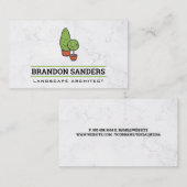 Carte De Visite Arbres en Plante pointillé | Paysage (Devant / Derrière)