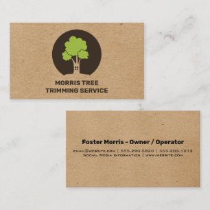 Carte De Visite Arbres Logo d'aménagement paysager