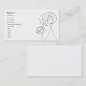Carte De Visite Arbres minimalistes (Devant / Derrière)