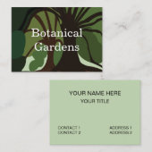 Carte De Visite Arbres Nature Botanique (Devant / Derrière)