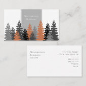 Carte De Visite Arbres rustiques élégant professionnel (Devant / Derrière)