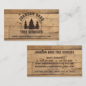 Carte De Visite Arbres rustiques en tôle de bois (Devant / Derrière)