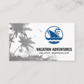 Carte De Visite Arbres tropicaux | Bateau de croisière (Devant)