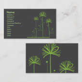 Carte De Visite Arbres verts Art Abstrait (Devant / Derrière)