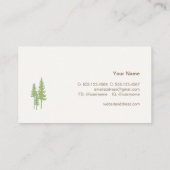 Carte De Visite Arbres verts Nature À feuillage persistant et pays (Dos)