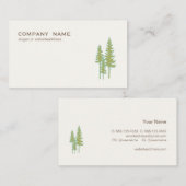 Carte De Visite Arbres verts Nature À feuillage persistant et pays (Devant / Derrière)