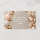 Carte De Visite Arc à ballets Artiste Planificateur de fête Décora (Dos)