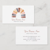 Carte De Visite Arc arc-en-ciel Boho Watercolor (Devant / Derrière)