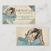 Carte De Visite Arc chic minable de ruban d'oiseau de fil de (Devant / Derrière)