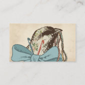 Carte De Visite Arc chic minable de ruban d'oiseau de fil de (Dos)