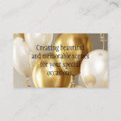 Carte De Visite Arc de ballon d'or moderne Artiste Planner de fête (Dos)