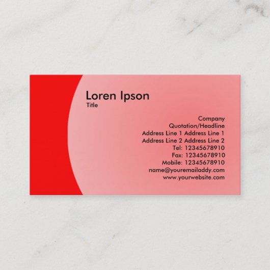 Carte De Visite Arc Design - Rouge (Devant)
