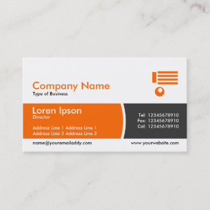 Carte De Visite Arc Divié Band - Orange and Dark Grey