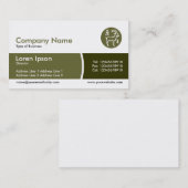 Carte De Visite Arc Divié Band - Shades of Khaki (Devant / Derrière)