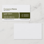 Carte De Visite Arc Divié Band - Shades of Khaki (Devant / Derrière)