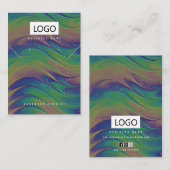 Carte De Visite Arc en arc-en-ciel Boucles d'oreilles Collier Disp (Devant / Derrière)