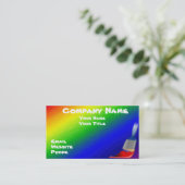 Carte de visite arc-en-ciel (Debout devant)