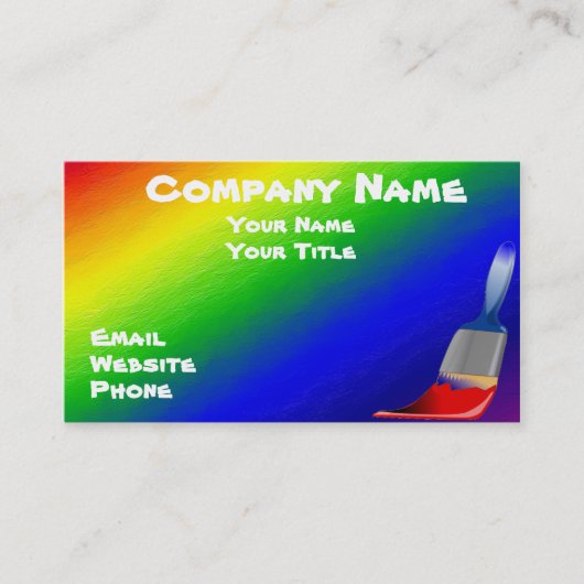 Carte de visite arc-en-ciel (Devant)