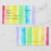 Carte De Visite Arc-en-ciel (Devant / Derrière)