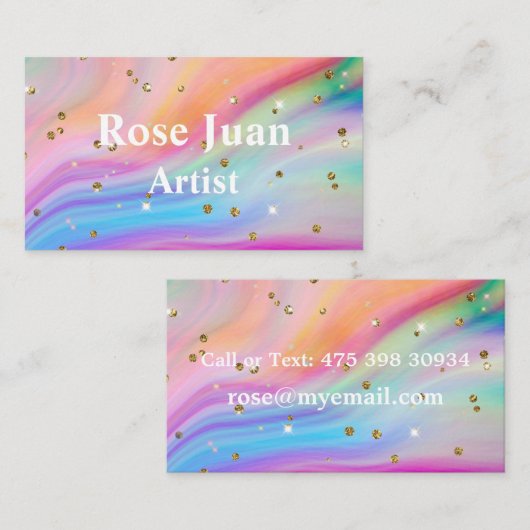 Carte De Visite arc-en-ciel (Devant / Derrière)