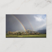 Carte De Visite Arc-en-ciel au-dessus des pâturages (Dos)