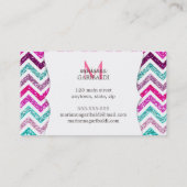 Carte De Visite Arc-en-ciel Coloful Bling Girly de parties (Dos)