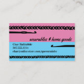 Carte De Visite Arc-en-ciel couleurs crochet fil points (Dos)