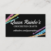 Carte De Visite Arc-en-ciel couleurs crochet fil points (Devant)
