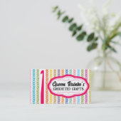 Carte De Visite Arc-en-ciel couleurs crochet fils (Debout devant)