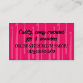 Carte De Visite Arc-en-ciel couleurs crochet fils (Dos)