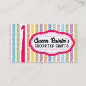 Carte De Visite Arc-en-ciel couleurs crochet fils (Devant)