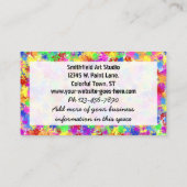 Carte De Visite Arc-en-ciel de peinture d'éclaboussure d'arrière - (Dos)