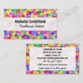 Carte De Visite Arc-en-ciel de peinture d'éclaboussure d'arrière - (Devant / Derrière)