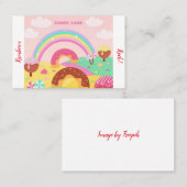 Carte De Visite Arc-en-ciel de terre de sucrerie (Devant / Derrière)