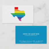 Carte De Visite arc-en-ciel de texas (Devant / Derrière)